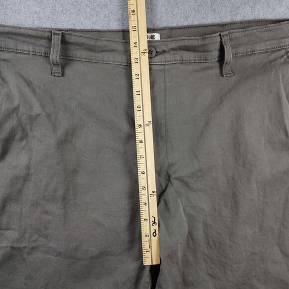 Signature Levi Strauss Shorts Mens Size 44 Gray Flat Front Heavyweight Chino - Picture 11 of 14